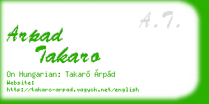 arpad takaro business card